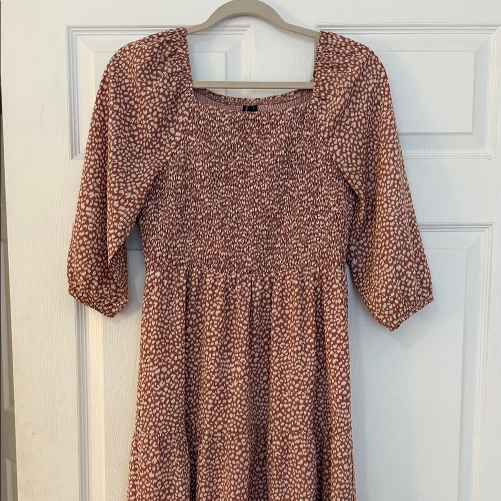 Mauve Pink Patterned Dress